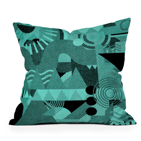 Nick Nelson Lost Frequencies In Mint Throw Pillow