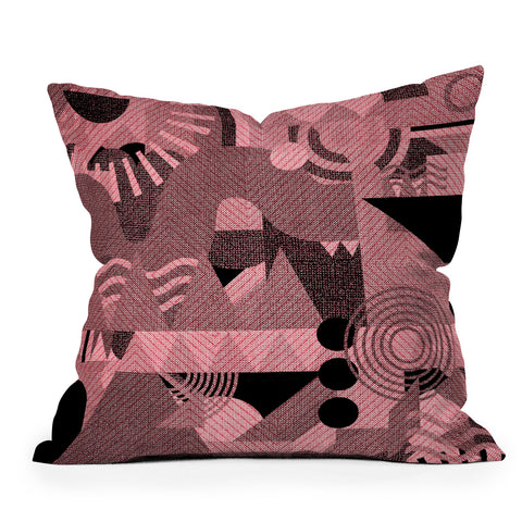Nick Nelson Lost Frequencies In Pink Throw Pillow