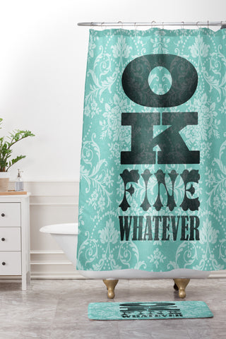 Nick Nelson Ok Fine Whatever Shower Curtain And Mat