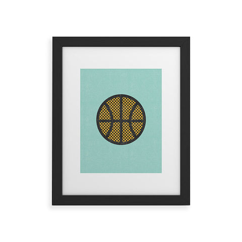 Nick Nelson Op Art Basketball Framed Art Print