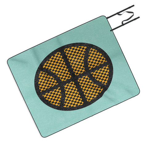 Nick Nelson Op Art Basketball Picnic Blanket