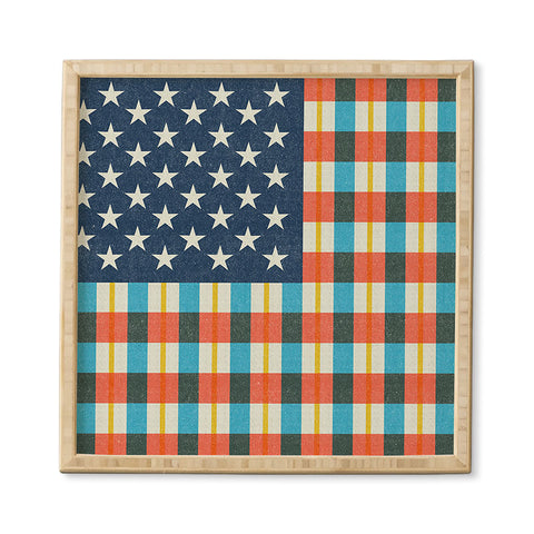 Nick Nelson Plaid Flag Framed Wall Art
