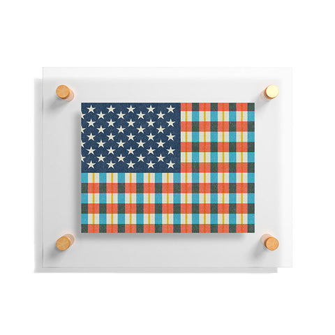 Nick Nelson Plaid Flag Floating Acrylic Print