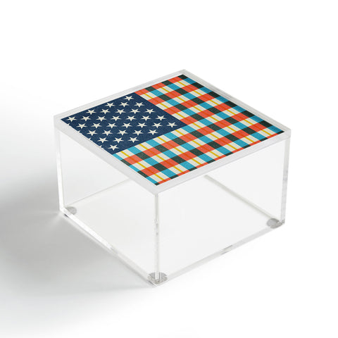 Nick Nelson Plaid Flag Acrylic Box