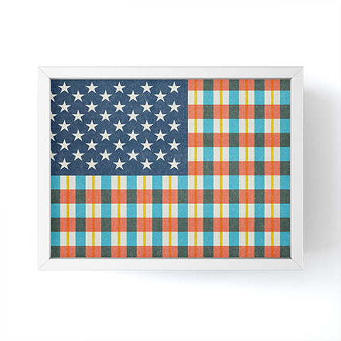 Nick Nelson Plaid Flag Framed Mini Art Print