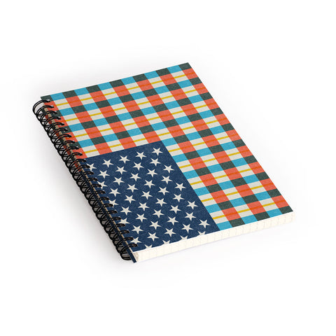 Nick Nelson Plaid Flag Spiral Notebook