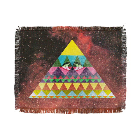 Nick Nelson Pyramid In Space Throw Blanket