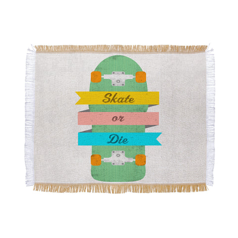 Nick Nelson Skate Or Die Throw Blanket