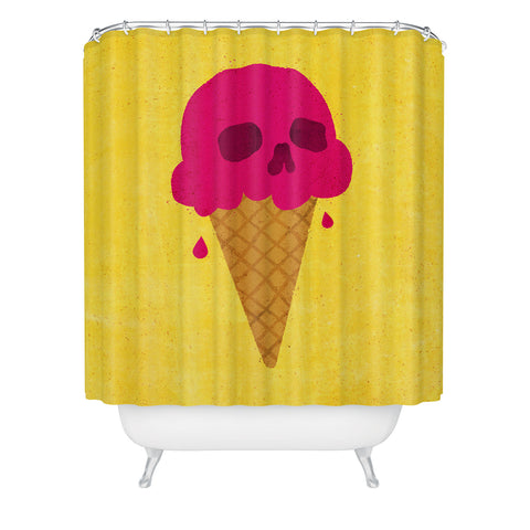 Nick Nelson Skull Scoop Shower Curtain