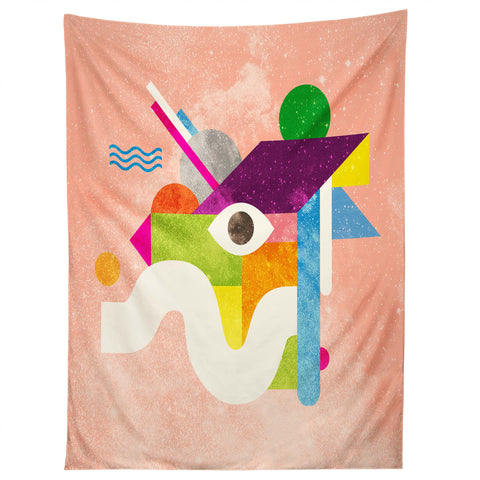 Nick Nelson Space Face Pink Tapestry
