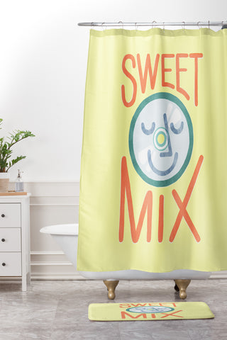 Nick Nelson Sweet Mix Shower Curtain And Mat