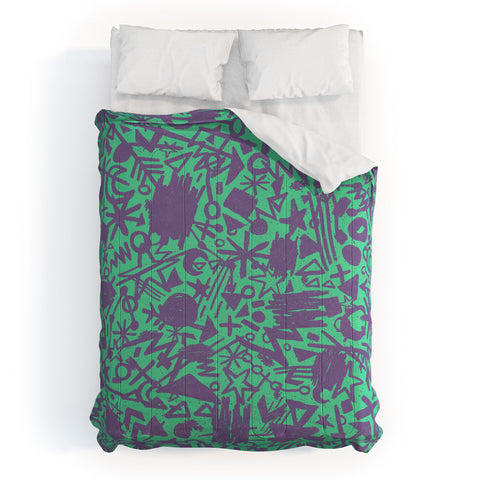 Nick Nelson Turquoise Synapses Comforter