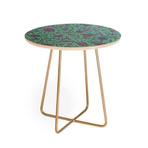 Nick Nelson Turquoise Synapses Round Side Table