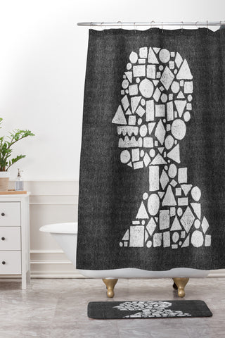 Nick Nelson Untitled Silhouette Reverse Shower Curtain And Mat