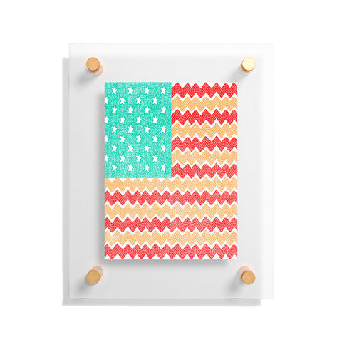 Nick Nelson Zig Zag Flag Floating Acrylic Print
