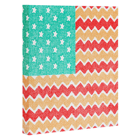 Nick Nelson Zig Zag Flag Art Canvas