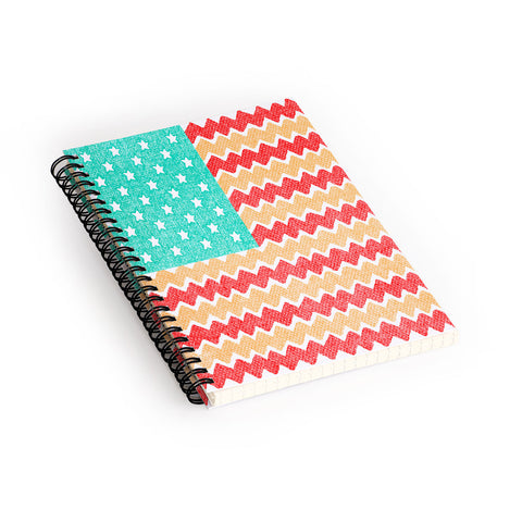 Nick Nelson Zig Zag Flag Spiral Notebook