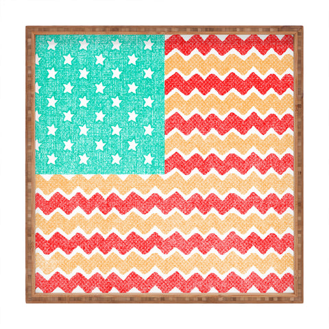 Nick Nelson Zig Zag Flag Square Tray
