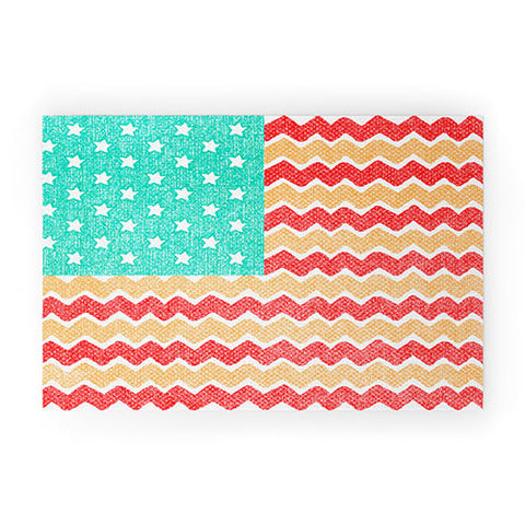 Nick Nelson Zig Zag Flag Welcome Mat