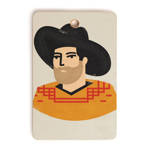 Nick Quintero Abstract Cowboy Cutting Board Rectangle