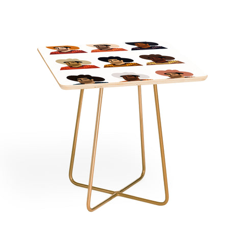 Nick Quintero Abstract Cowboy Multicultural Side Table