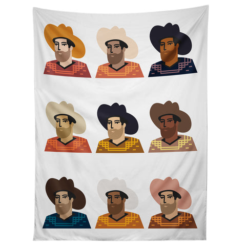 Nick Quintero Abstract Cowboy Multicultural Tapestry