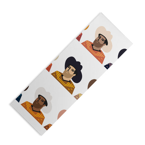 Nick Quintero Abstract Cowboy Multicultural Yoga Mat