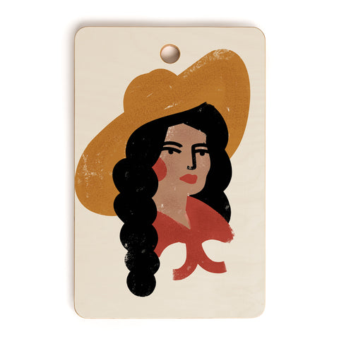 Nick Quintero Abstract Cowgirl 2 Cutting Board Rectangle