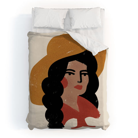 Nick Quintero Abstract Cowgirl 2 Duvet Cover