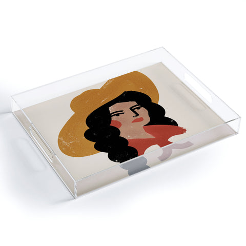 Nick Quintero Abstract Cowgirl 2 Acrylic Tray