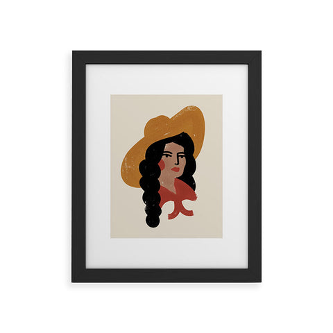 Nick Quintero Abstract Cowgirl 2 Framed Art Print