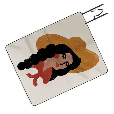 Nick Quintero Abstract Cowgirl 2 Picnic Blanket