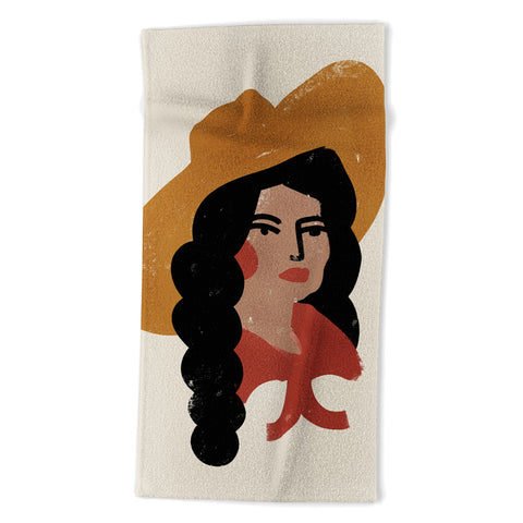 Nick Quintero Abstract Cowgirl 2 Beach Towel