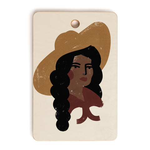 Nick Quintero Abstract Cowgirl 3 Cutting Board Rectangle