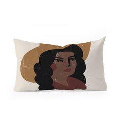 Nick Quintero Abstract Cowgirl 3 Oblong Throw Pillow
