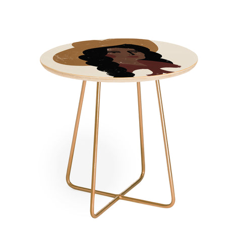 Nick Quintero Abstract Cowgirl 3 Round Side Table