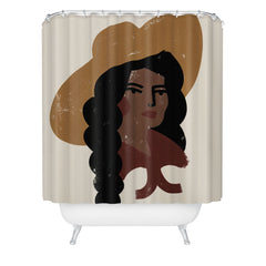 Nick Quintero Abstract Cowgirl 3 Shower Curtain