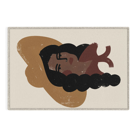 Nick Quintero Abstract Cowgirl 3 Outdoor Rug