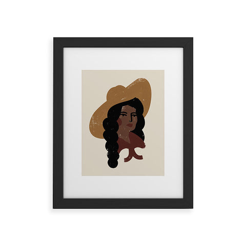 Nick Quintero Abstract Cowgirl 3 Framed Art Print