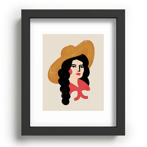 Nick Quintero Abstract Cowgirl Recessed Framing Rectangle