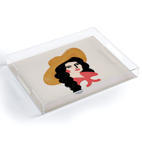 Nick Quintero Abstract Cowgirl Acrylic Tray