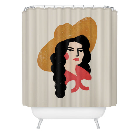 Nick Quintero Abstract Cowgirl Shower Curtain