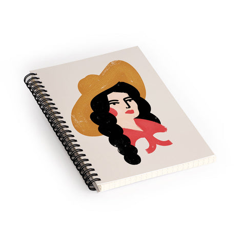 Nick Quintero Abstract Cowgirl Spiral Notebook