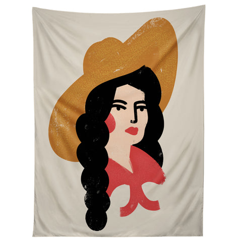 Nick Quintero Abstract Cowgirl Tapestry