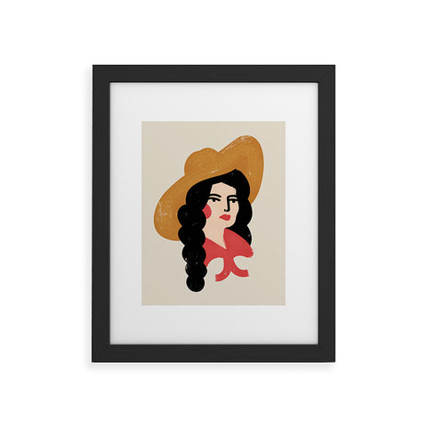 Nick Quintero Abstract Cowgirl Framed Art Print