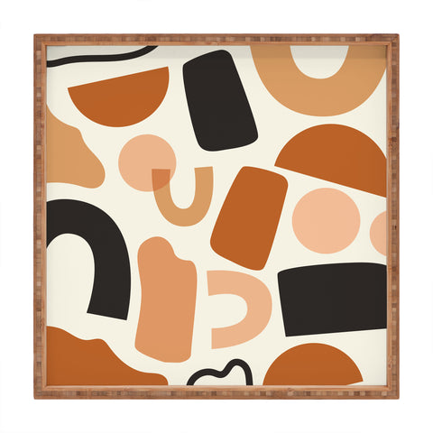Nick Quintero Abstract Desert Shapes Square Tray