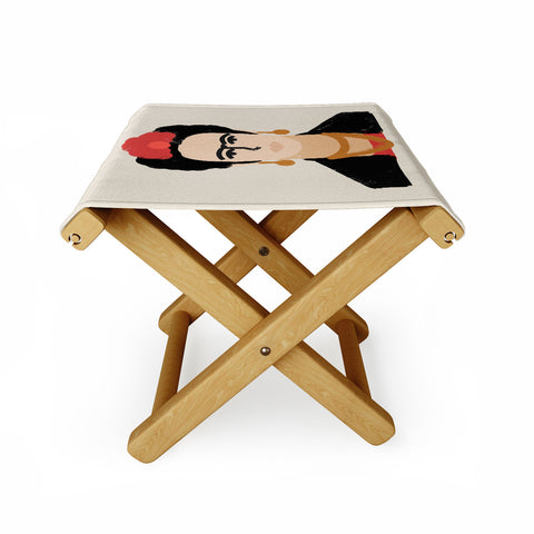Nick Quintero Abstract Frida Folding Stool
