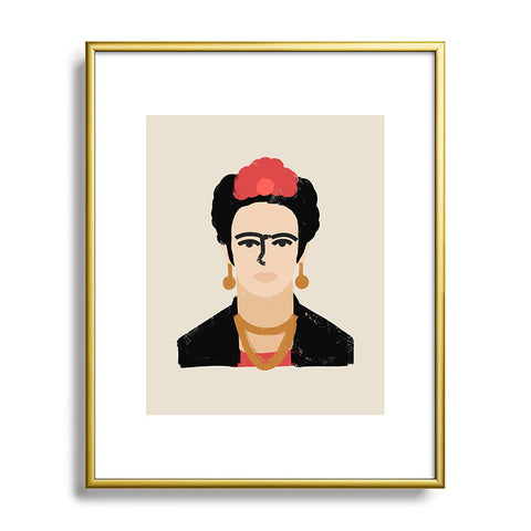 Nick Quintero Abstract Frida Metal Framed Art Print