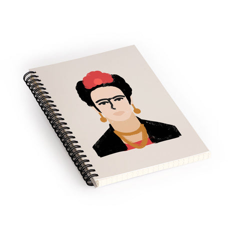 Nick Quintero Abstract Frida Spiral Notebook