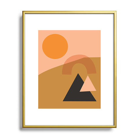 Nick Quintero Abstract Hiking Shapes Metal Framed Art Print